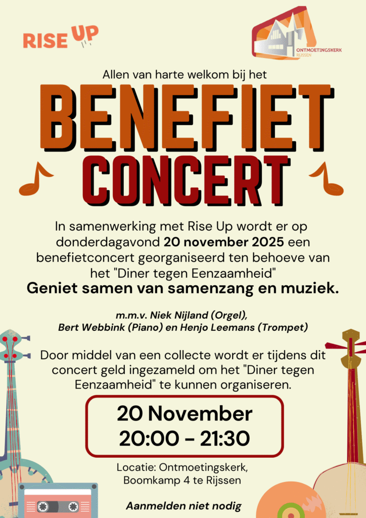 Benefietconcert uitnodiging rise up