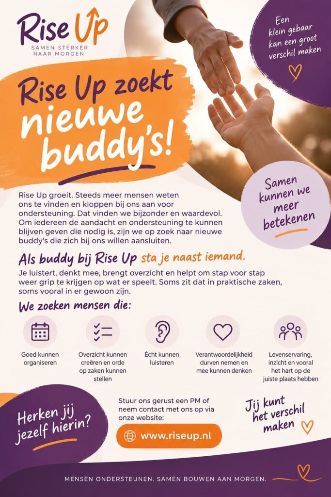 Wij zoeken nieuwe buddy's!